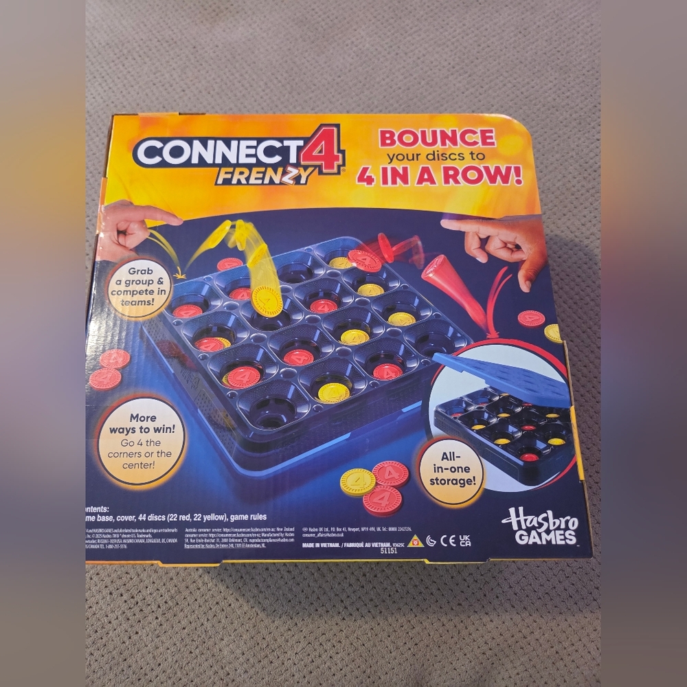 New Connect 4 Frenzy Game | Bounce Discs 4 The Win | Family Party Games - Picture 15 of 16